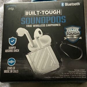 h.i.p. Built-Tough SoundPods True Wireless Earphones - Black and Blue